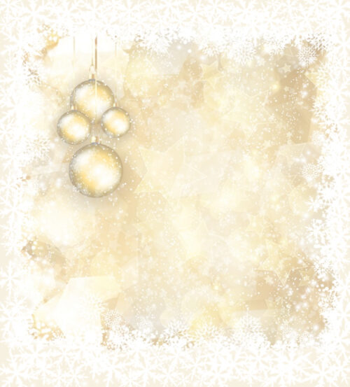 Snowflake Baubles Gold Aida