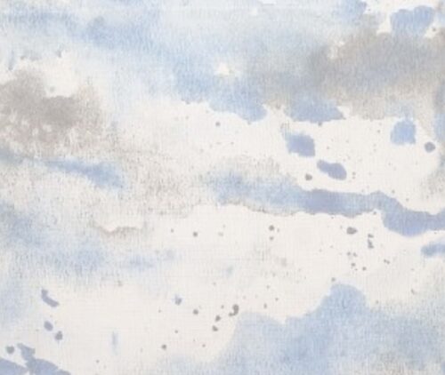 Watercolour Blue/Charcoal Cotton Evenweave