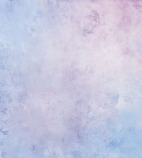 Soft Flowers Blue Pink Cotton Evenweave