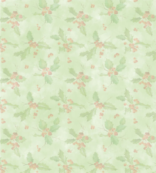 Holly on Green Cotton Evenweave