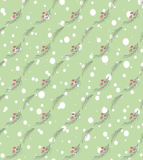 Winter Berries Linen Evenweave