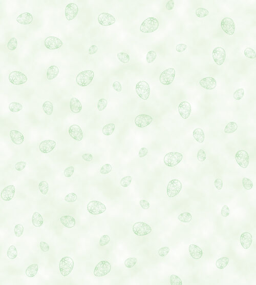 Easter Eggs on Cloud Green Aida