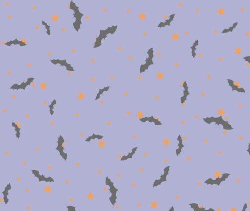 Bats and Stars Cotton Evenweave