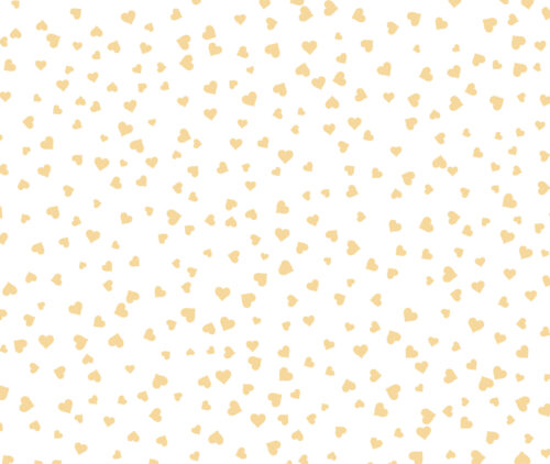 Polka Hearts Gold Linen Evenweave