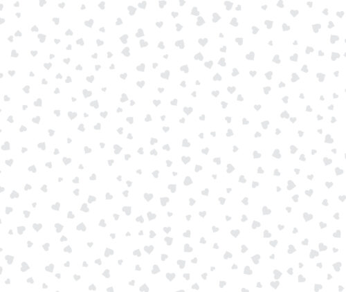 Polka Hearts Silver Linen Evenweave